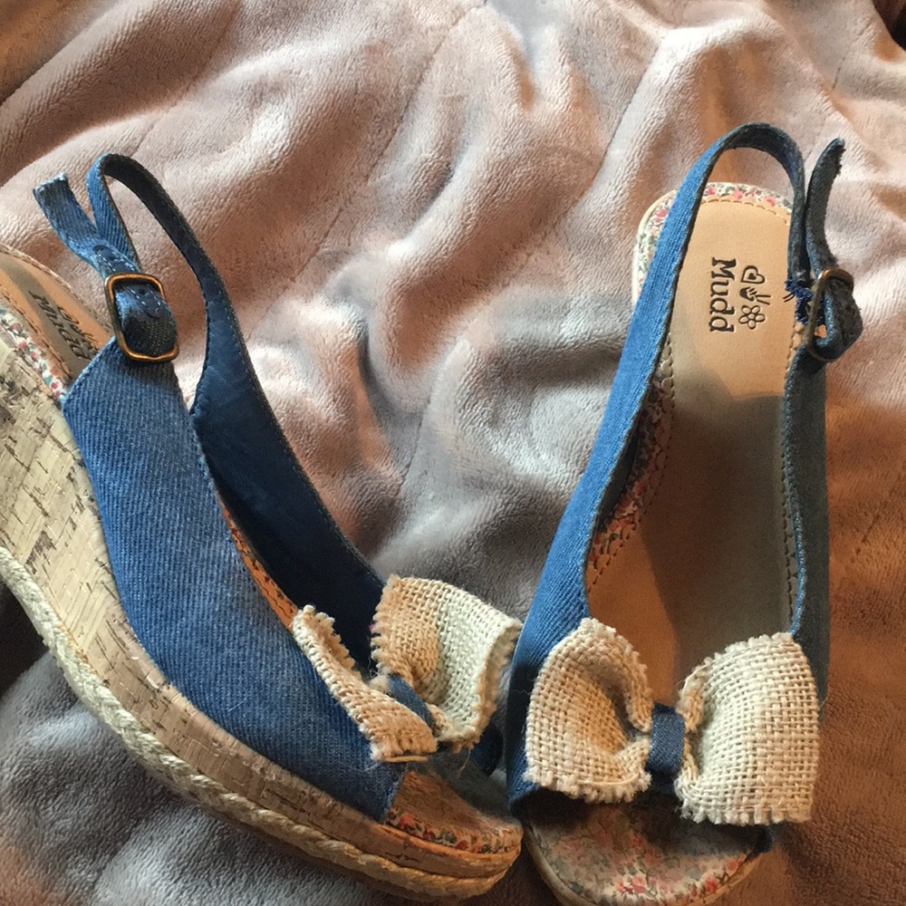 Denim Blue Wedges